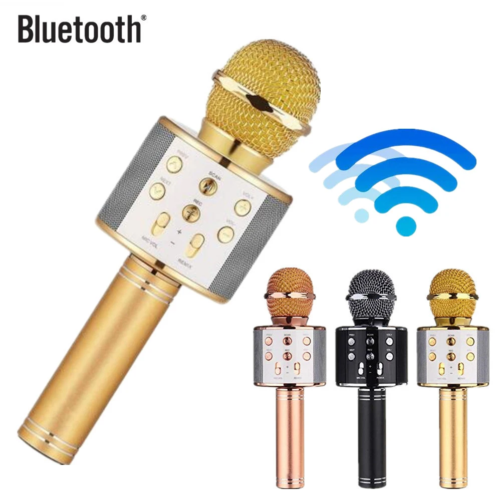 Горячая Распродажа Многофункциональный беспроводной микрофон WS 858 ручной для