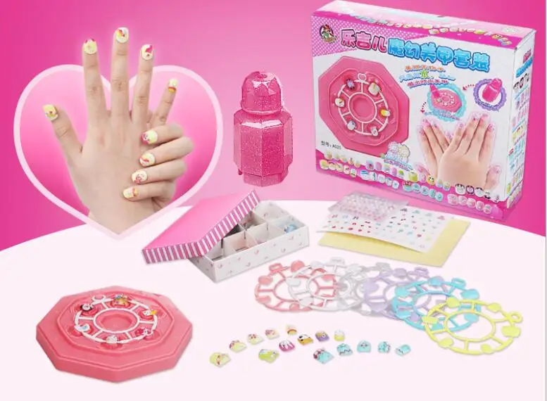 as pic Kawaii дети младенцы малыш дизайн ногтей Красота принцесса девочка игрушка ремесло ручной работы ролевые игры макияж игровой набор косметические игрушки - Цвет: as pic