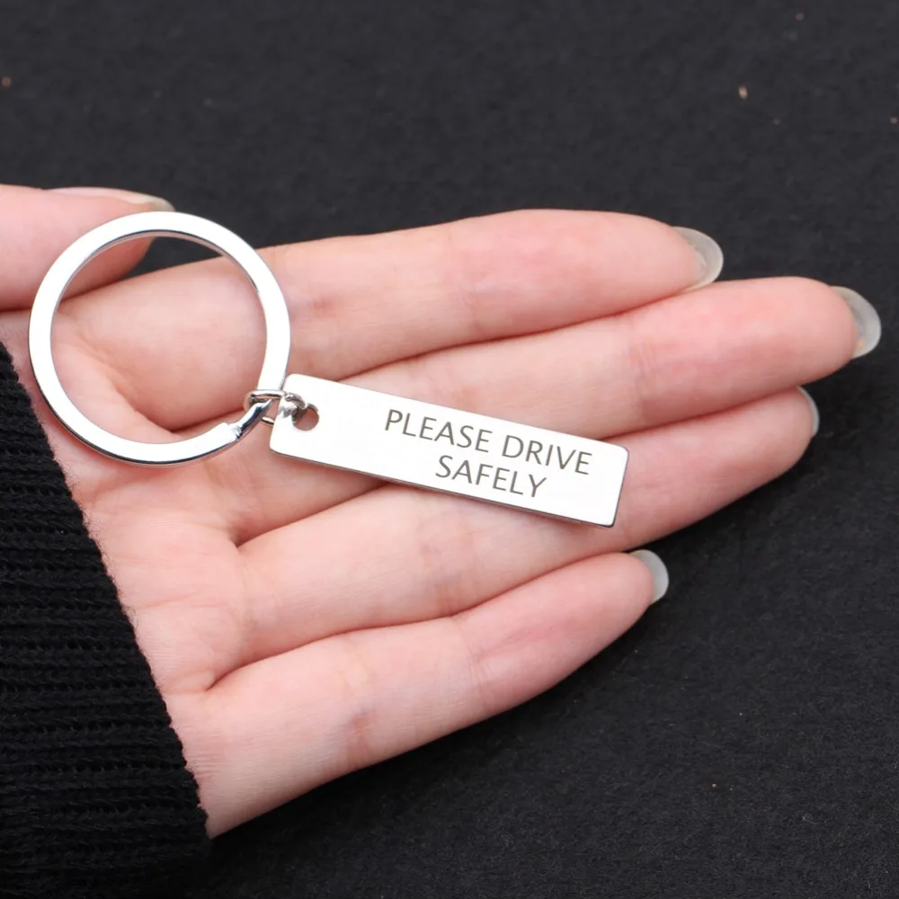 Брелоки для пар резные вручную пожалуйста безопасно Управляйте Keysholder Gest подарок