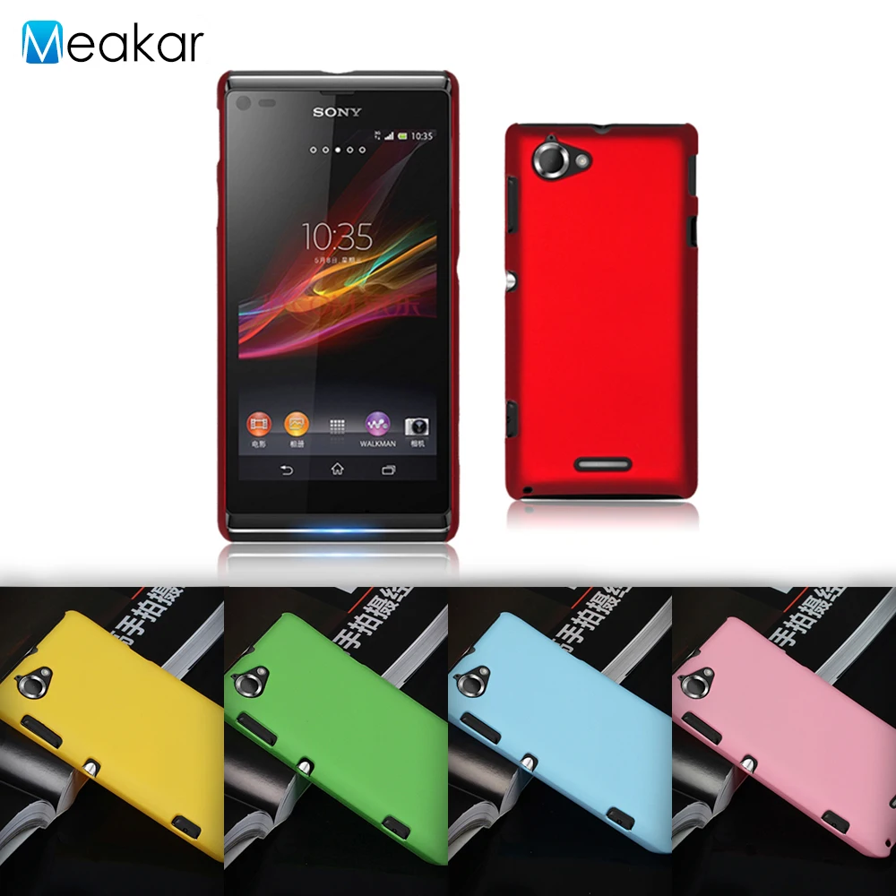 Матовый пластиковый чехол 4.3для sony Xperia L для C2105 C2104 S36H лента на заднюю панель|case for