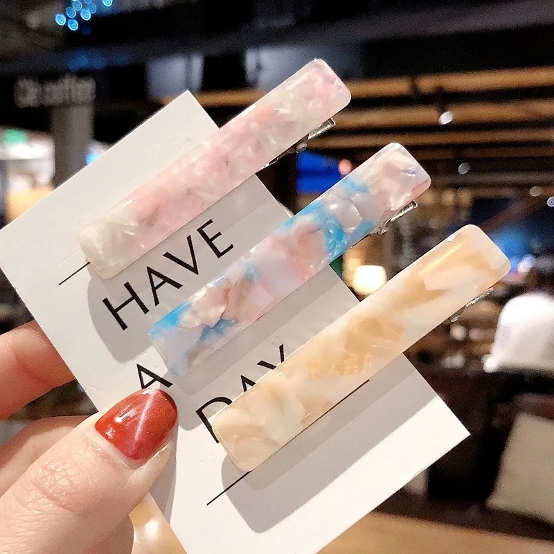 2021 New Stye Resin Acetate Hair Clips For Women Barrettes Hairclip Sweet Daily Girls Heaswear Fashion Accessories | Украшения и