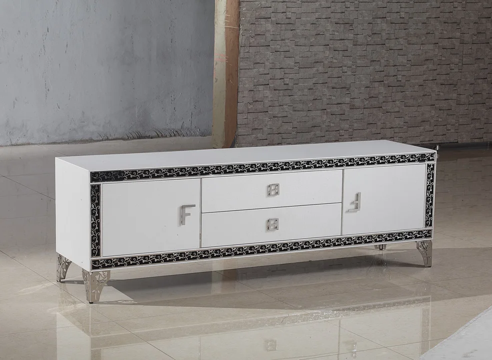 Домашняя мебель для гостиной подставки телевизора современный стиль кожаной