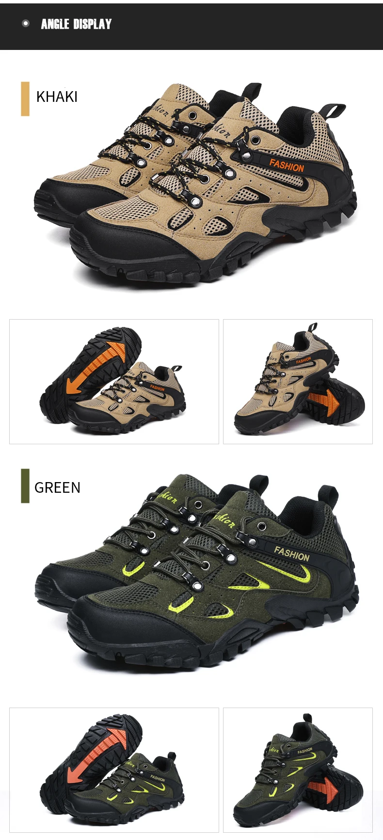 JINBEILE Sport Camping Shoes For Men Tactical Hiking Upstream Shoes For Summer Breathable Hiking Shoe Men Zapatos Hombre Outdoor