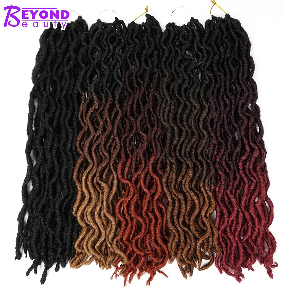 Nu Ombre faux locs curly волнистые вязаные крючком косички 20 дюймов мягкий бохо локс