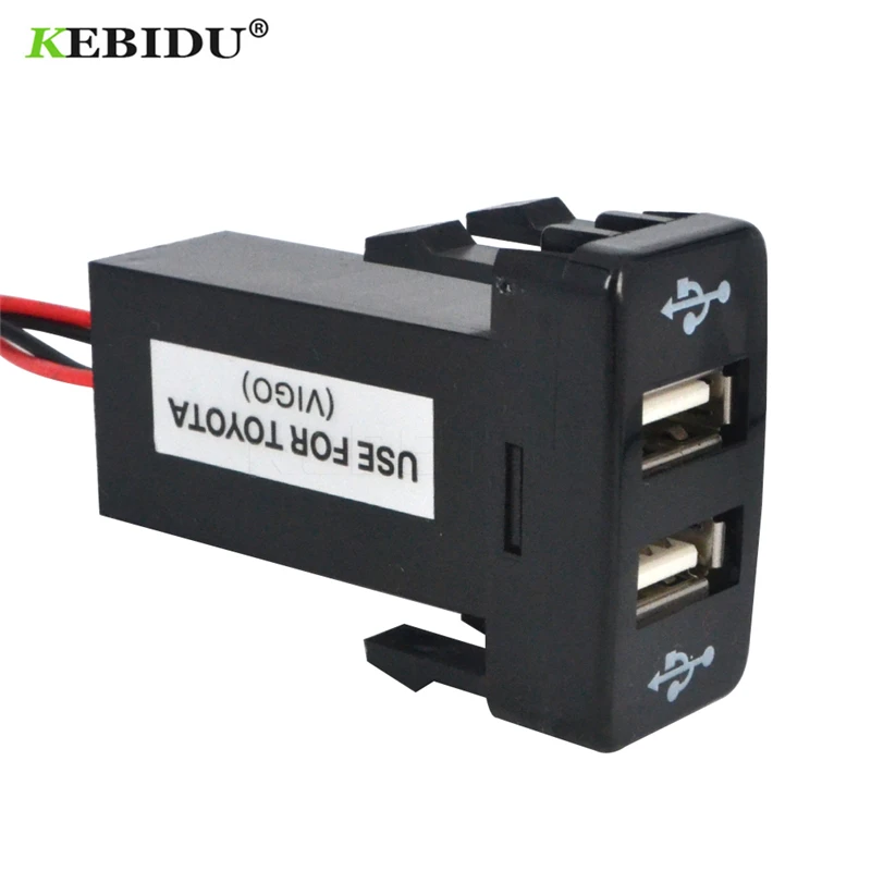 Автомобильное зарядное устройство Kebidu с двумя USB-портами 12-24 В на 5 В/2 0 А |
