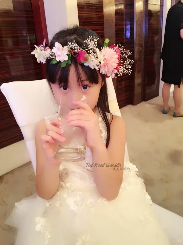 Для женщин леди диадема невесты моделирования цветочный венок гирлянда