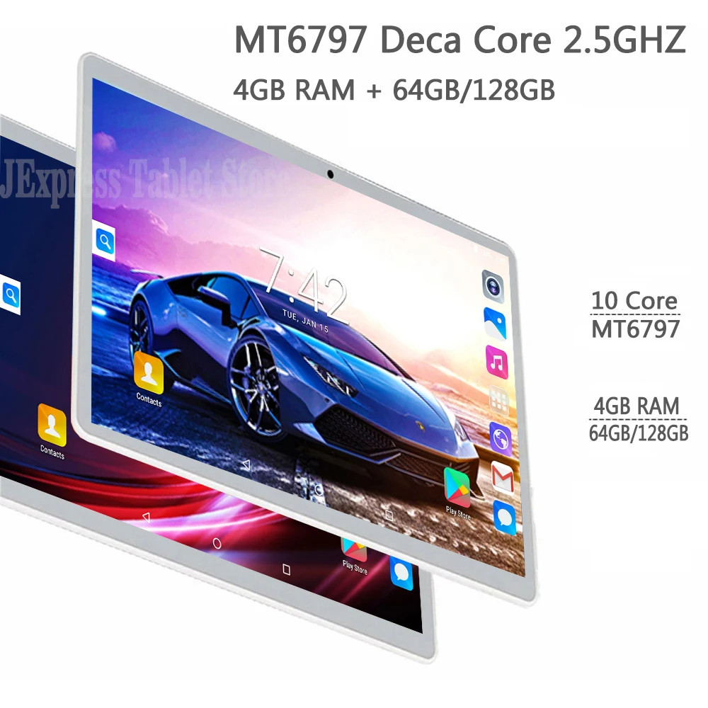 Глобальная версия HD 10 дюймов Android 8,0 планшеты ПК 4 Гб ram 128 ГБ rom Deca Core 4G LTE 1920*1200 ips 8.0MP WiFi A-GPS