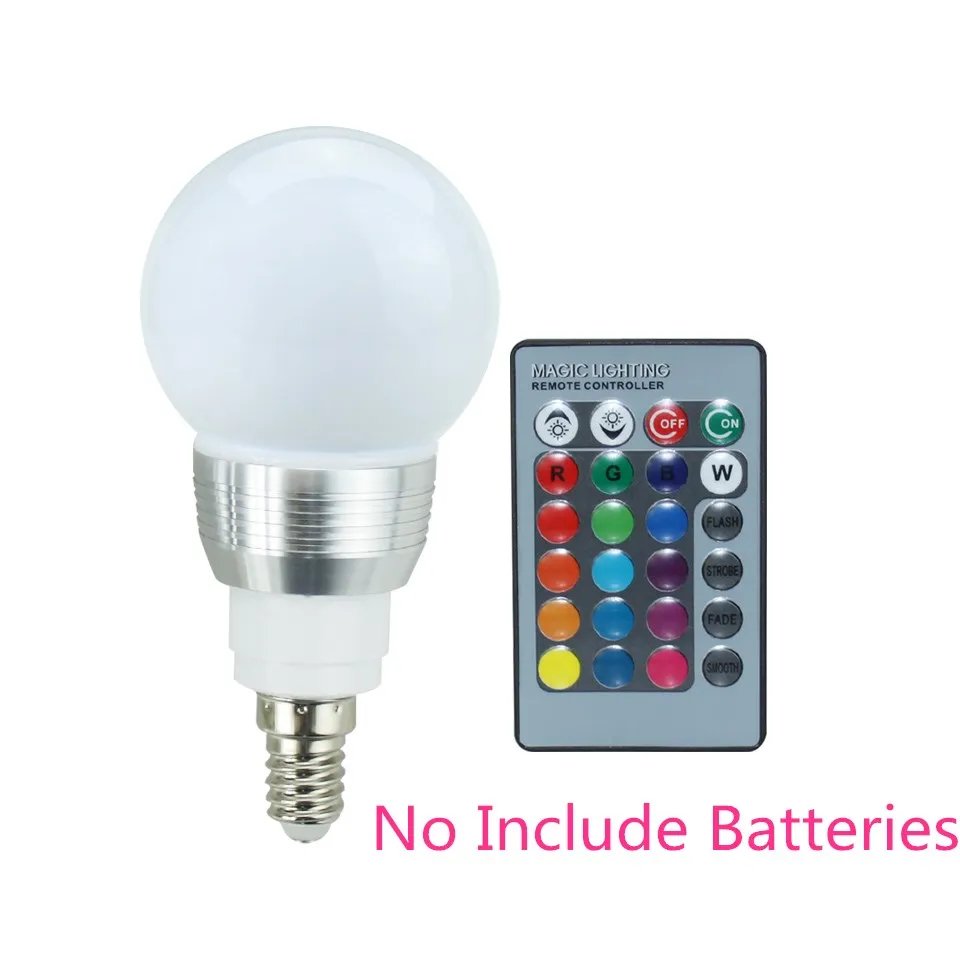 Высокое качество E27 E14 3 Вт RGB LED 16 Цвет изменение свете свечи лампы Spotlight AC85 265V с