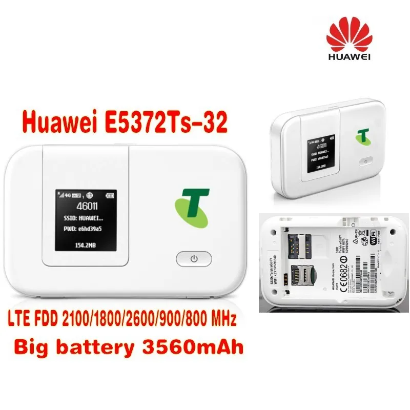 20 шт./лот разблокированный Huawei E5372Ts-32 mifi 4G 3560mah wifi ключ 4g беспроводной