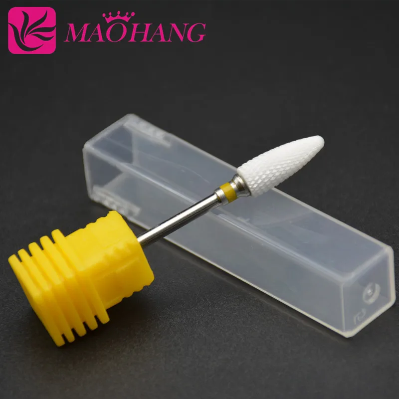 MAOHANG цилиндрическая керамическая насадка для ногтей, сверло, фреза, устройство для дизайна ногтей, электрическая дрель, пилка для маникюра, педикюра