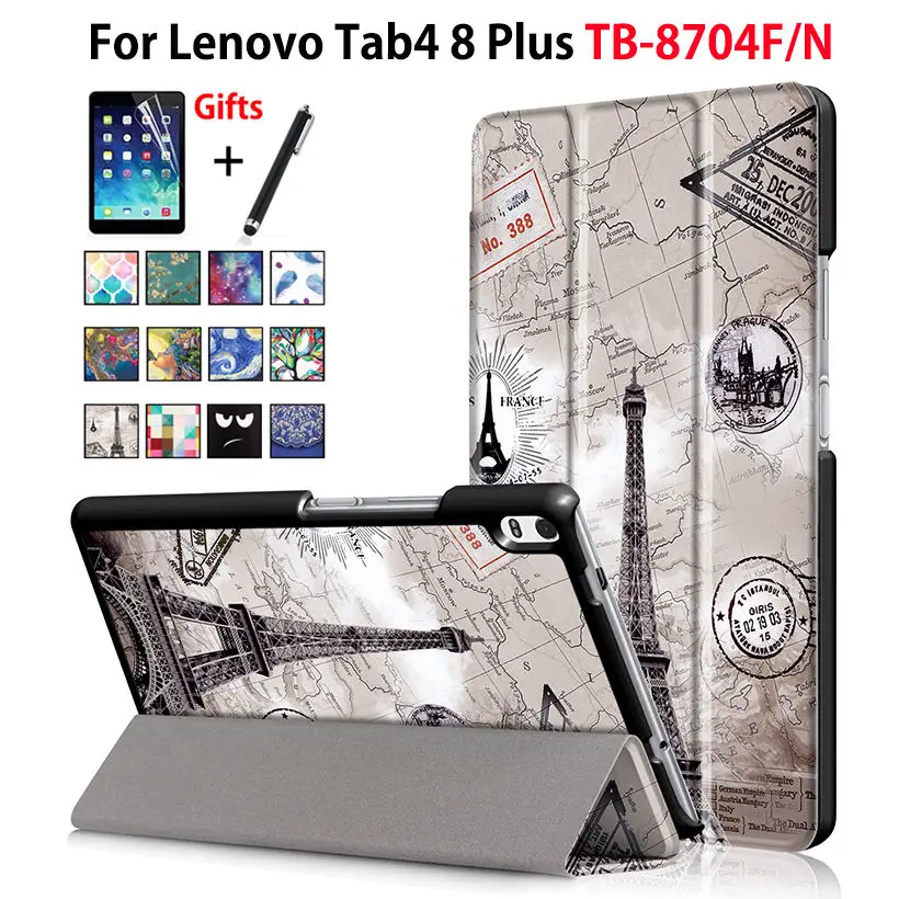 Чехол для Lenovo Tab4 8 Plus TB 8704X 8704F 8704N Smart Cover чехол планшета PU складной тонкий флип с