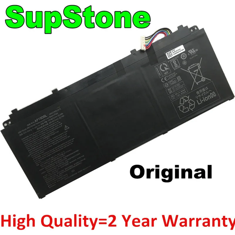Оригинальный аккумулятор SupStone AP15O5L AP15O3K для ноутбука Acer Chromebook R13 CB5-312T-K0YK Swift5 SF514-51