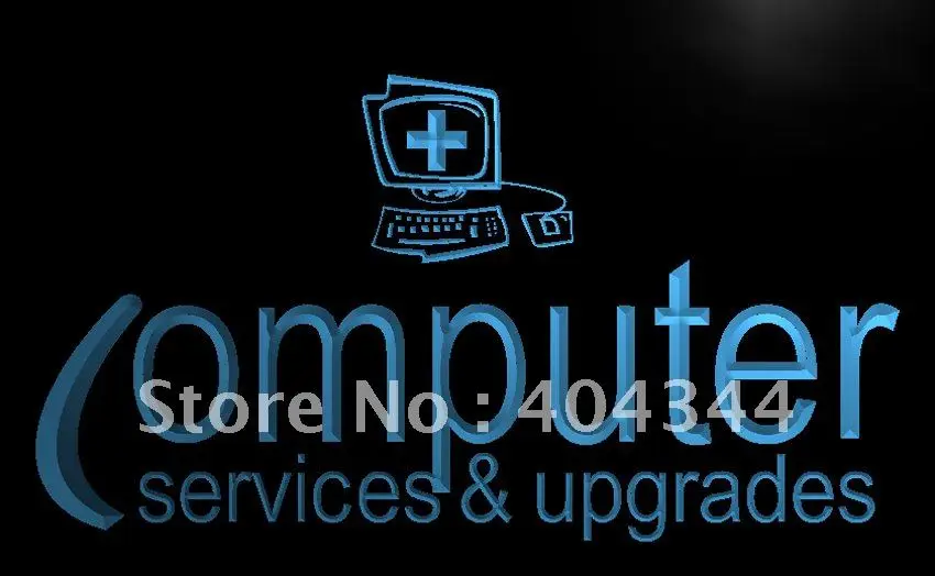 

LB326- Computer Services & Upgrades Repairs Light Sign home decor crafts