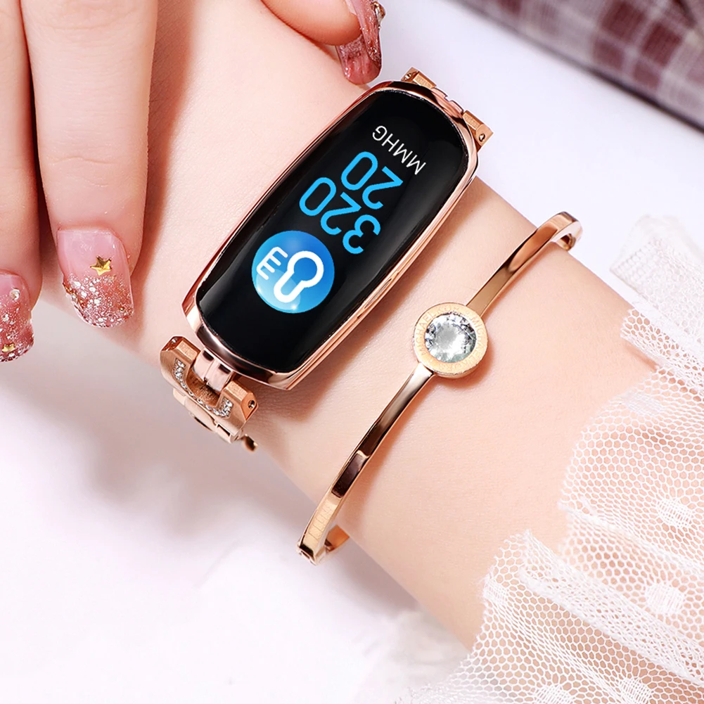 New Arrival Heart Rate Monitor Blood Pressure Pedometer Women's Fitness Smart Watch Bracelet | Электроника