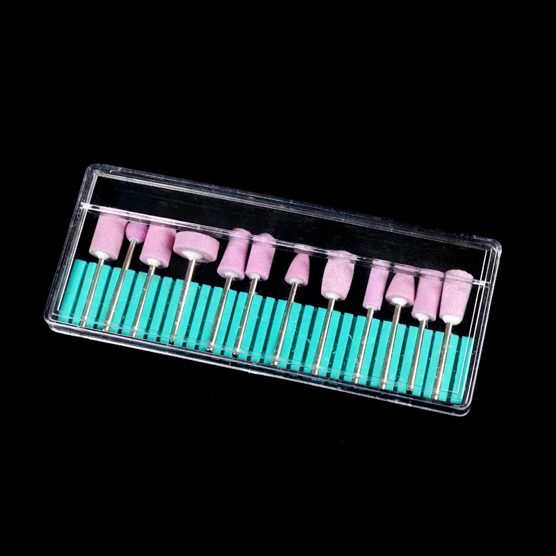 

12pcs/set Professional Nail Art Polishing Grinding Head Tools Nail Art Ceramic Electric Drill Bits For Manicure Or Pedicure