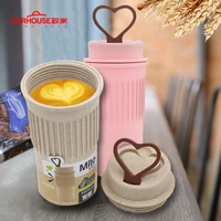 400ml foldable silicone water bottle coffee mug bpa free sport creative collapsible drinking bottle heart lid