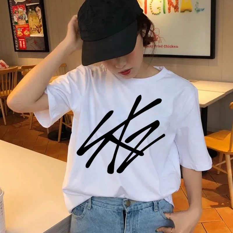 Футболка женская Stray Kids StrayKids с коротким рукавом в стиле харадзюку|Футболки| |