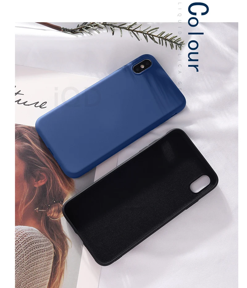 IQD для iphone Xr X Xs Max чехол мягкий жидкий силиконовый чехол микрофибра ткань Подушка для iphone 7 8 6 Plus чехол не царапается тонкий