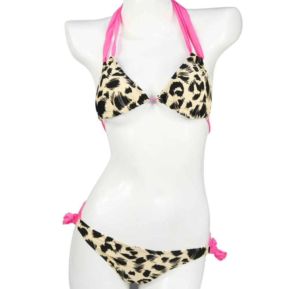 Bikini 2019 Woman Leopard Bandage Swimwear Women's Two-Piece Swimsuit Micro Set Push Up Thong Biquini Female Bathing Suit |