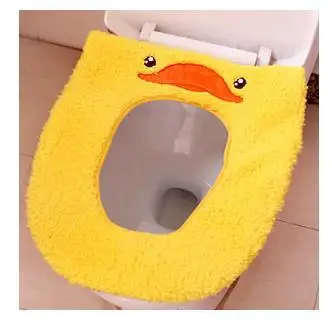 Мультяшный животный коврик для ванной туалета плюшевое мягкое сиденье унитаза