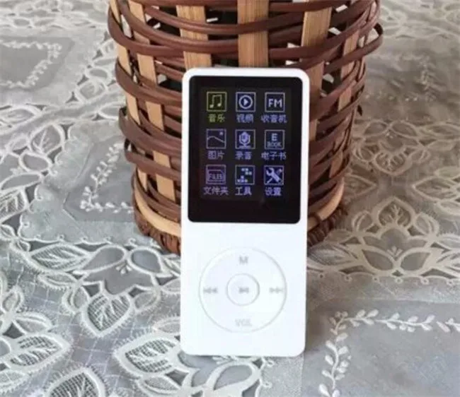 1," TFT экран 4 Гб HiFi спортивный музыкальный MP3-плеер с TF/SD слотом для карт(максимальная поддержка 32 ГБ), FM, рекордер, электронная книга, 80 ч рабочее время - Цвет: Белый