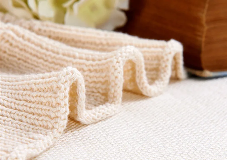 QNBHR летнее хлопковое детское вязаное шерстяное одеяло кондиционеры с ворсом