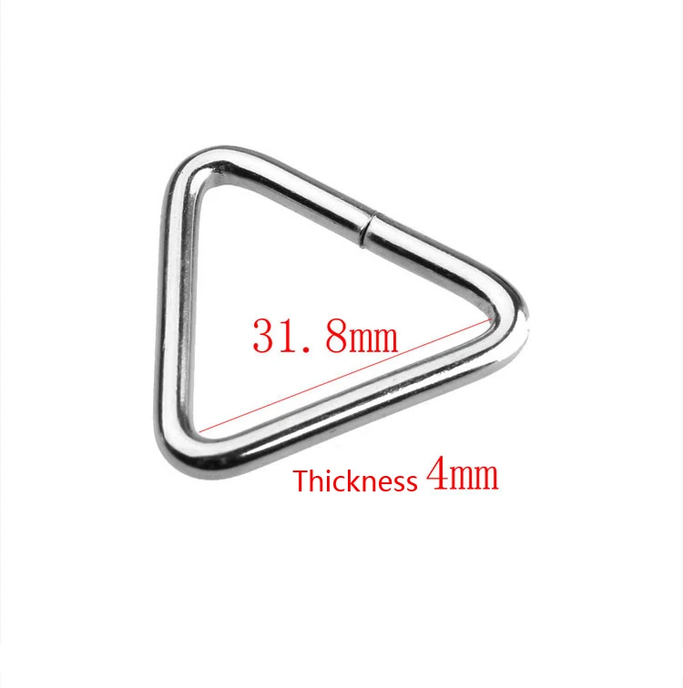 Серебристая треугольная Пряжка 10 шт. ремень для сумки одно кольцо кожаная сумка