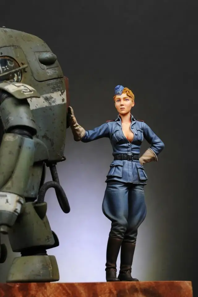 1/20 весы 85 мм Неокрашенный резиновый Рисунок Женский робот драйвер|resin figure|figure