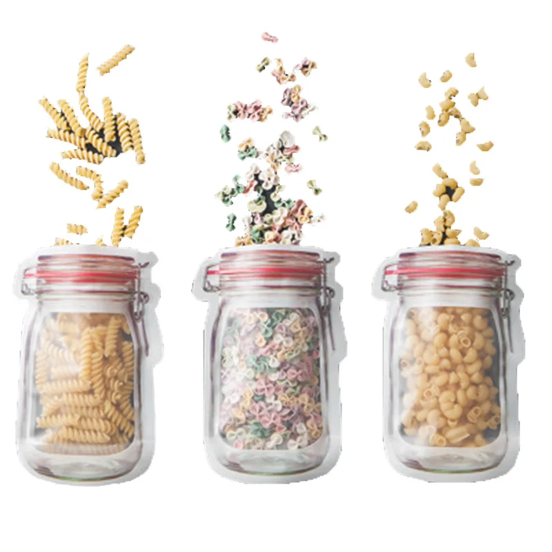 QuickDone 3or4 PCS Мейсон флакон с замком для закусок чая конфет печенья упаковка