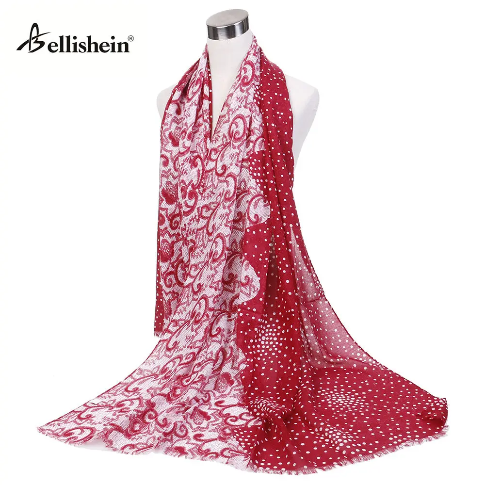 BELLISHEIN Винтаж Женщин Простой Шарф Большой Платок Длинный Voile Шелковый Wrap