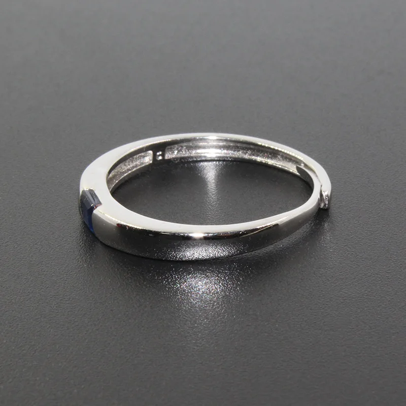 Simple 925 silver sapphire engagement ring for woman 3 mm * VS grade sterling | Украшения и аксессуары