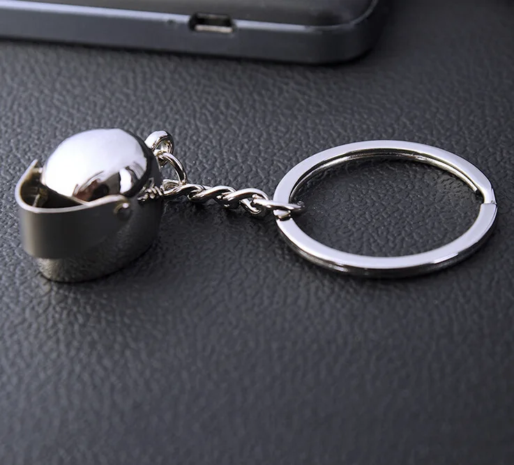 Hot Fashion Motorcycle Racing Helmet Cool Silver Metal Charm Car Key Ring Keychain Creative Party Men Gift | Украшения и