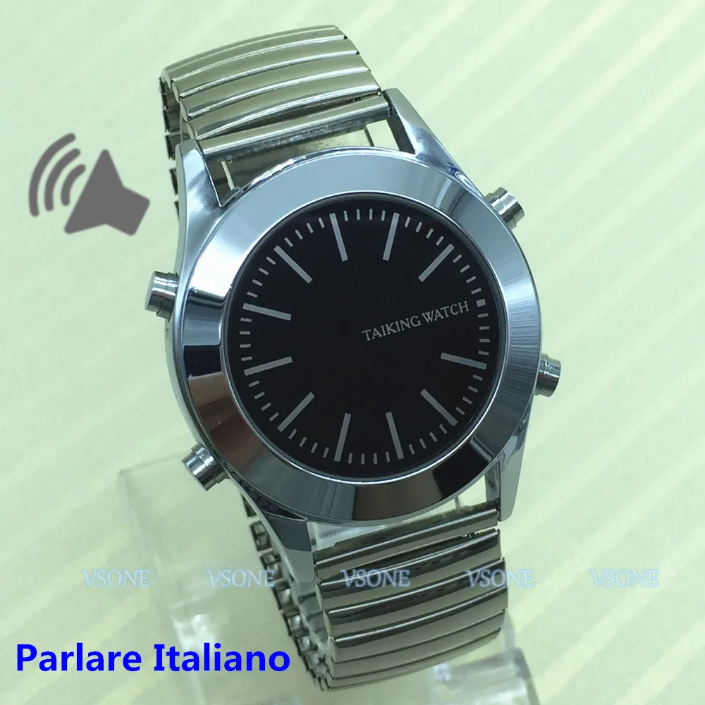 

Italian Talking Watch for Blind People or Visually Impaired with Alarm Clock Quartz Watch Parlare Italiano