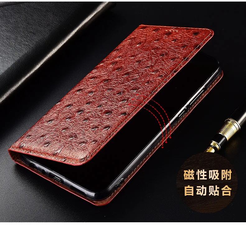 NC11 Ostrich pattern Натуральная кожа флип чехол для Asus Zenfone Max Pro M1 ZB602KL чехол для телефона