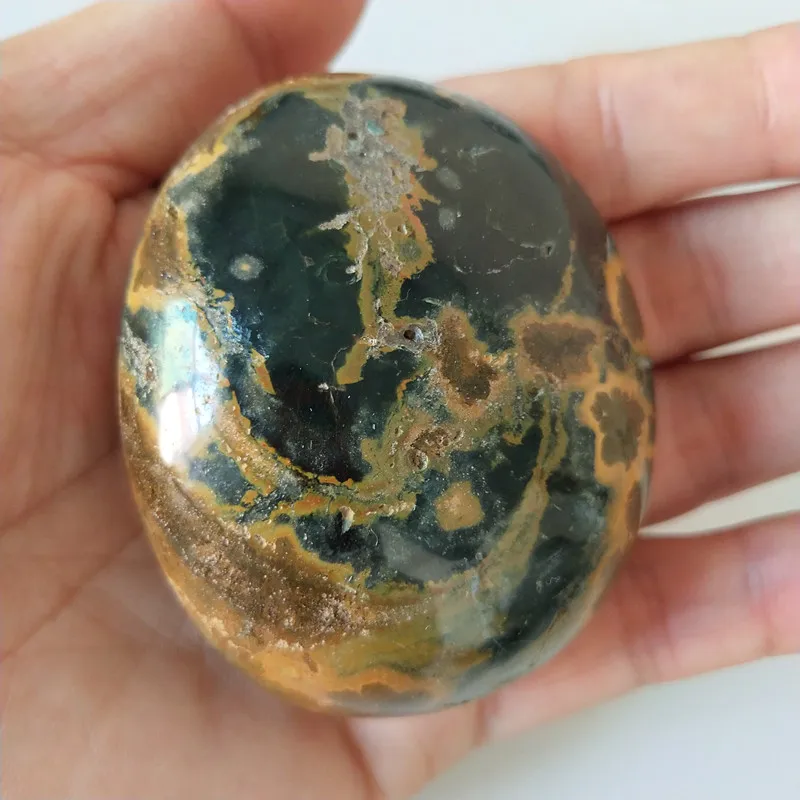 Натуральные камни морская яшма пальмовые камни игрушки маленькие камни и кристаллы целебный кристалл - Цвет: E12             130g