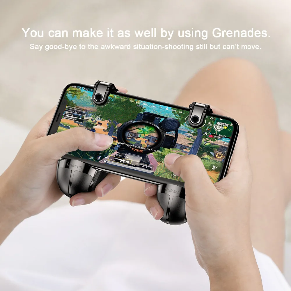 Baseus геймпад для PUBG IOS Android джойстик Джойстик L1 R1 мобильный телефон игровой коврик шутер контроллер триггер огонь кнопка ручка