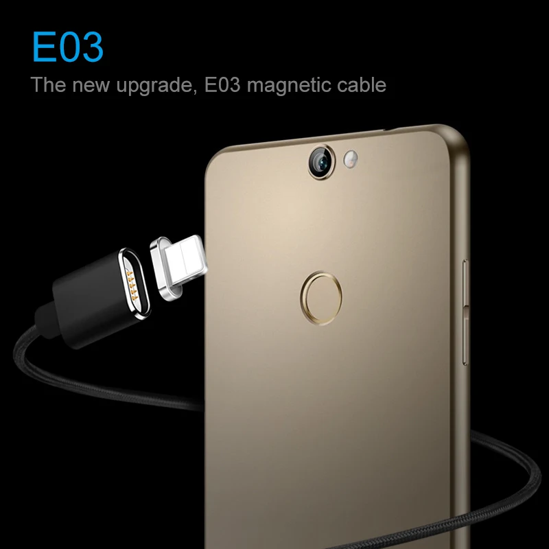 Elough E03 Магнитный USB кабель для iPhone XR 7 6 6S 8Plus Быстрая зарядка lightning Магнитная