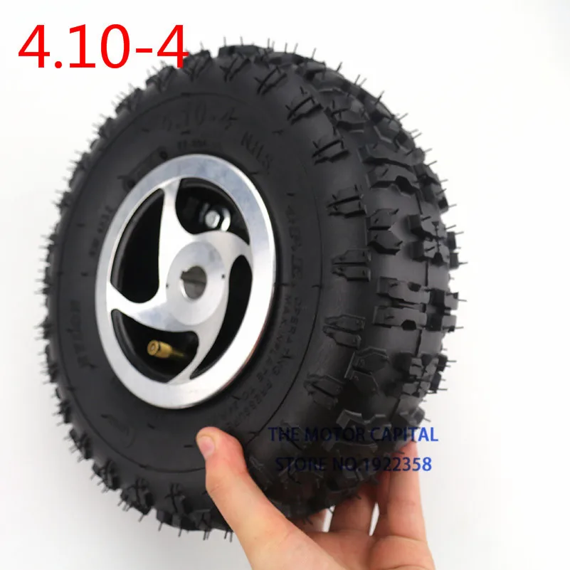 

4 inch 4.10-4 inch alloy rims hub with tyre and inner tire 4 inch electric scooter wheel for Gas scooter bike
