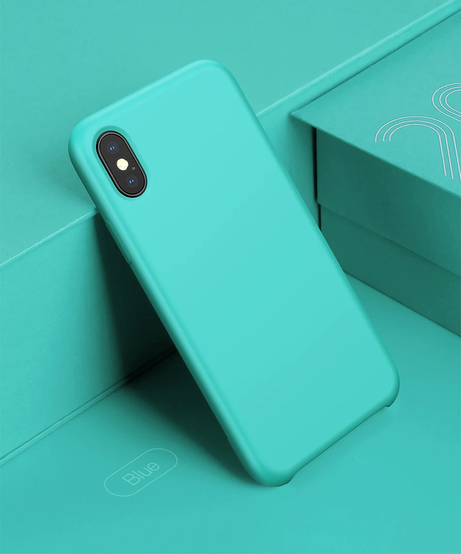 Роскошный жидкий силиконовый чехол Baseus для iPhone Xs Max, ультратонкий, гладкий Чехол карамельного цвета для iPhone Xs Max XR, чехол для телефона