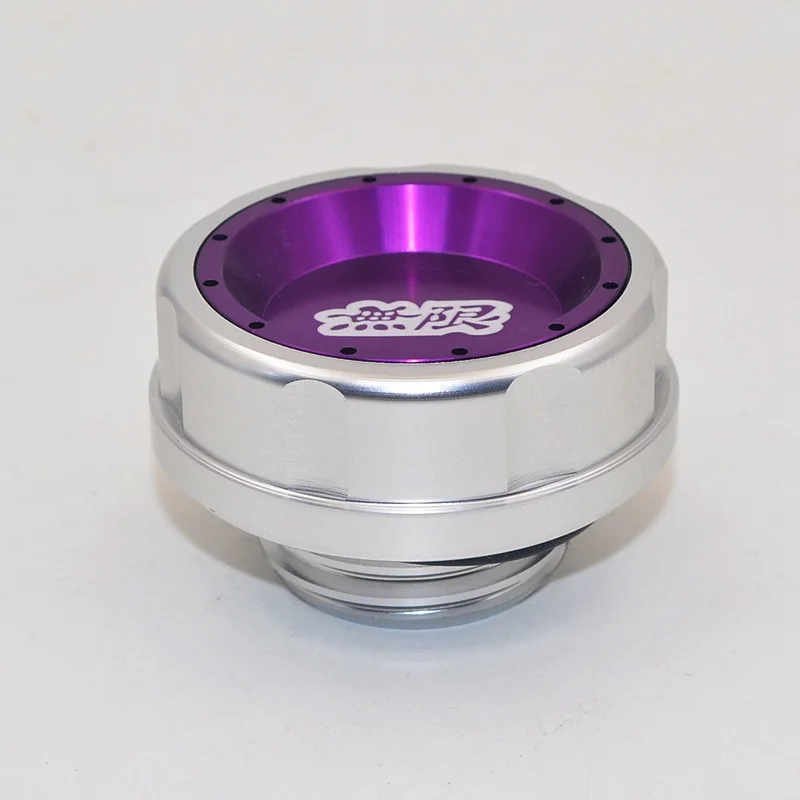 PURPLE Синий/красный/черный/фиолетовый/Золотой Mugen Алюминиевый сплав моторное масло для автомобилей наполнитель крышки бака Крышка для Honda - Цвет: PURPLE