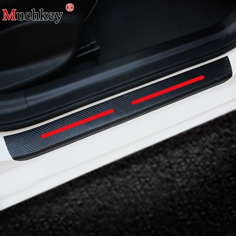 4D углеродного волокна Стикеры порога протектор для Honda пилот двери шаг защитная