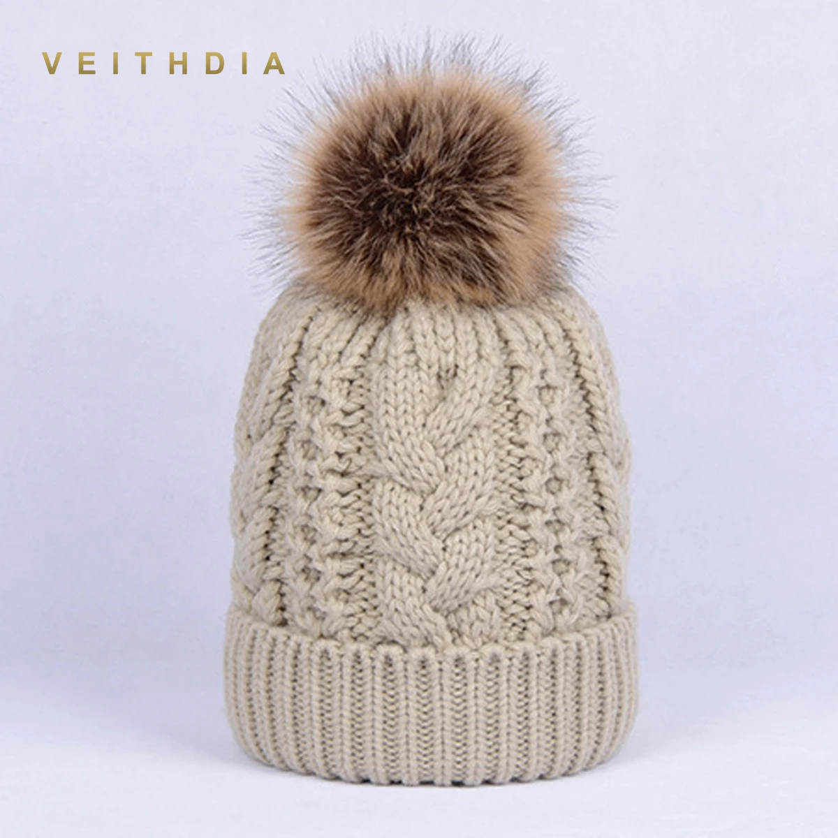 Женские зимние шапки VEITHDIA супер плотные флисовые с подкладкой из вельвета и