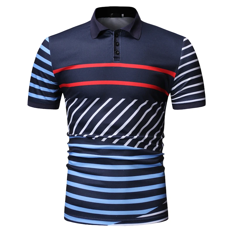 Мужская камуфляжная рубашка-поло, лето, военный камуфляж, Camisa Masculina Polo, мужская приталенная рубашка с коротким рукавом, мужские Поло, M-XXXL - Цвет: T541-Navy
