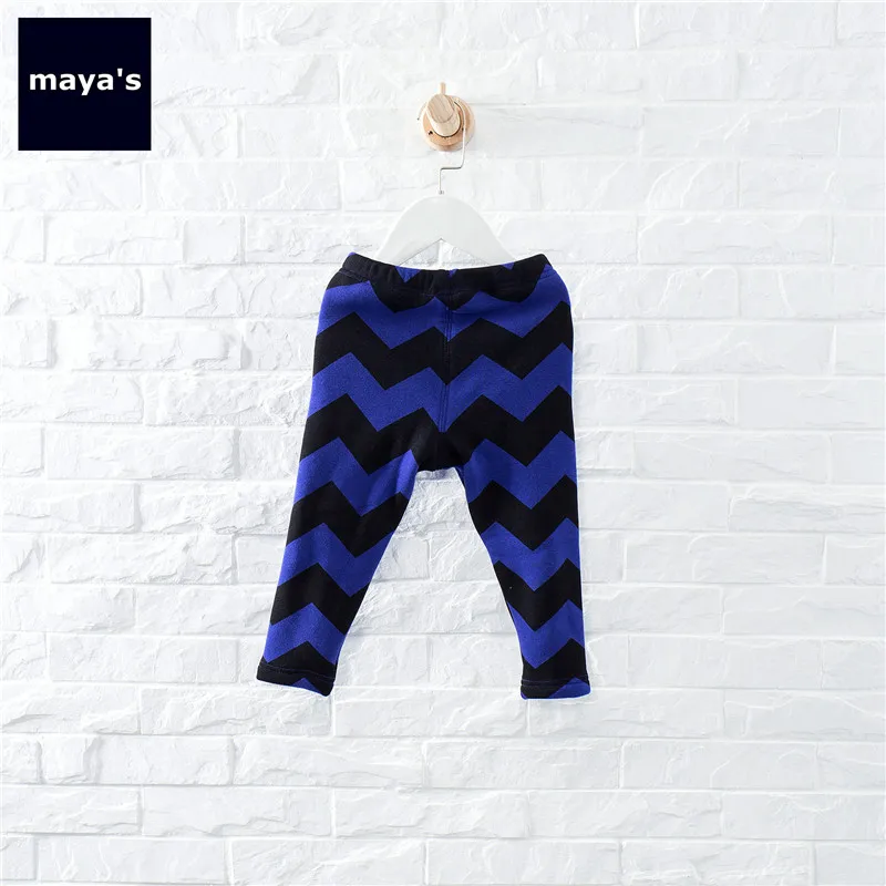 Mayas/модные обтягивающие штаны с волнистым принтом для девочек детские узкие
