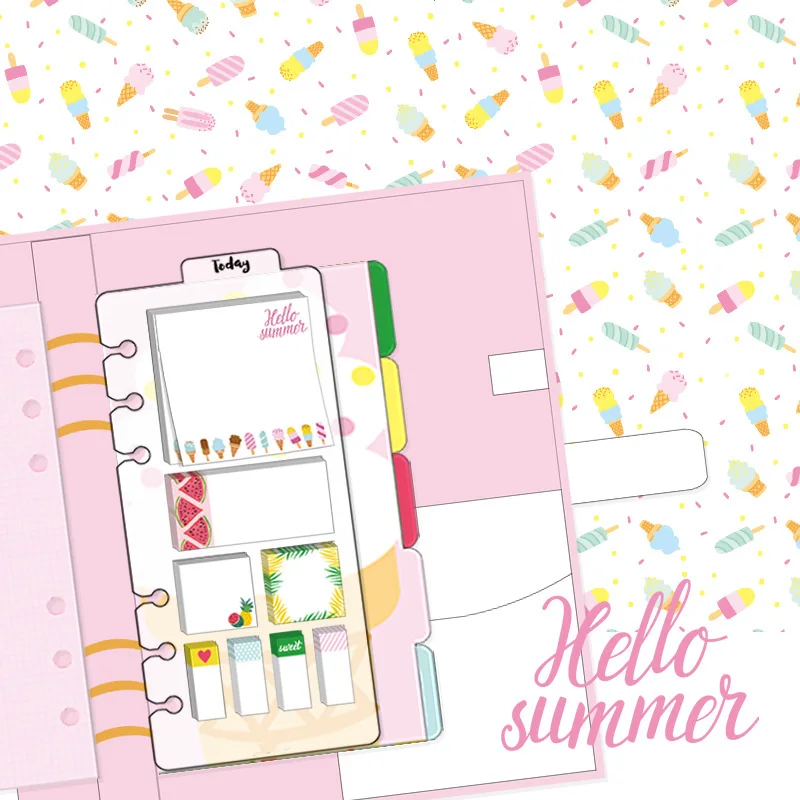 Lovedoki I Love Summer Sticky Notes креативные Фрукты DIY Memo Pad для Dokibook Planner аксессуары ноутбука