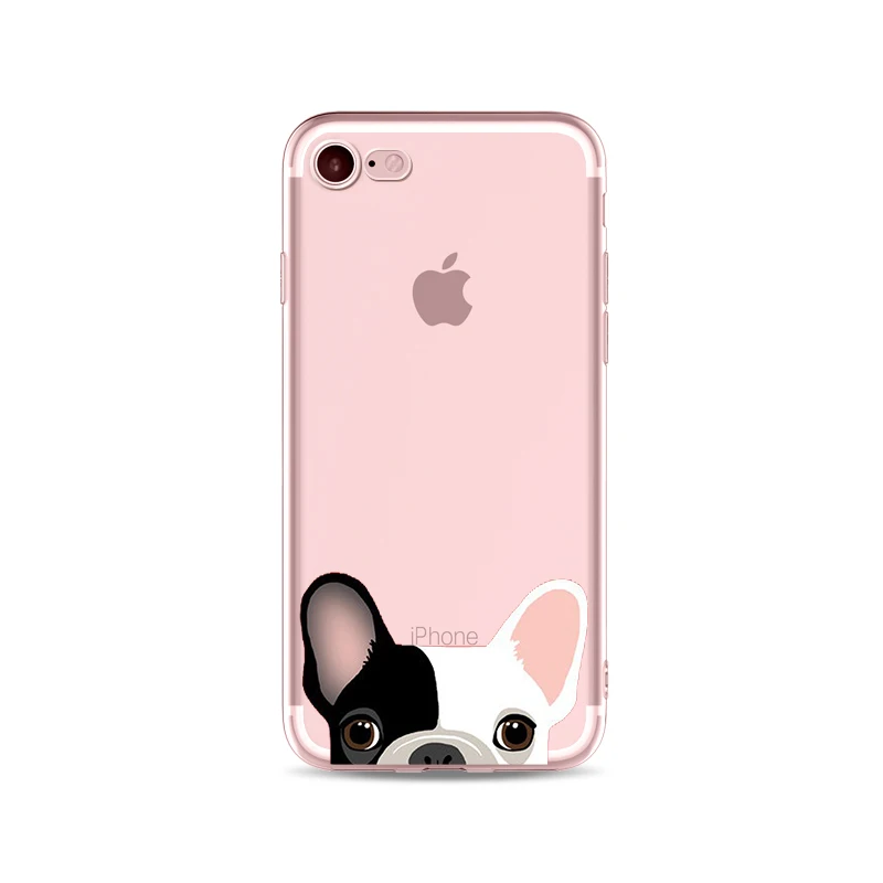 Super Cute Cartoon Cats Dogs Golden Retriever BULLDOG Phone Cases For iPhone 7/8 7/8plus Case Soft TPU Gel Flexible Skin Cover | Мобильные
