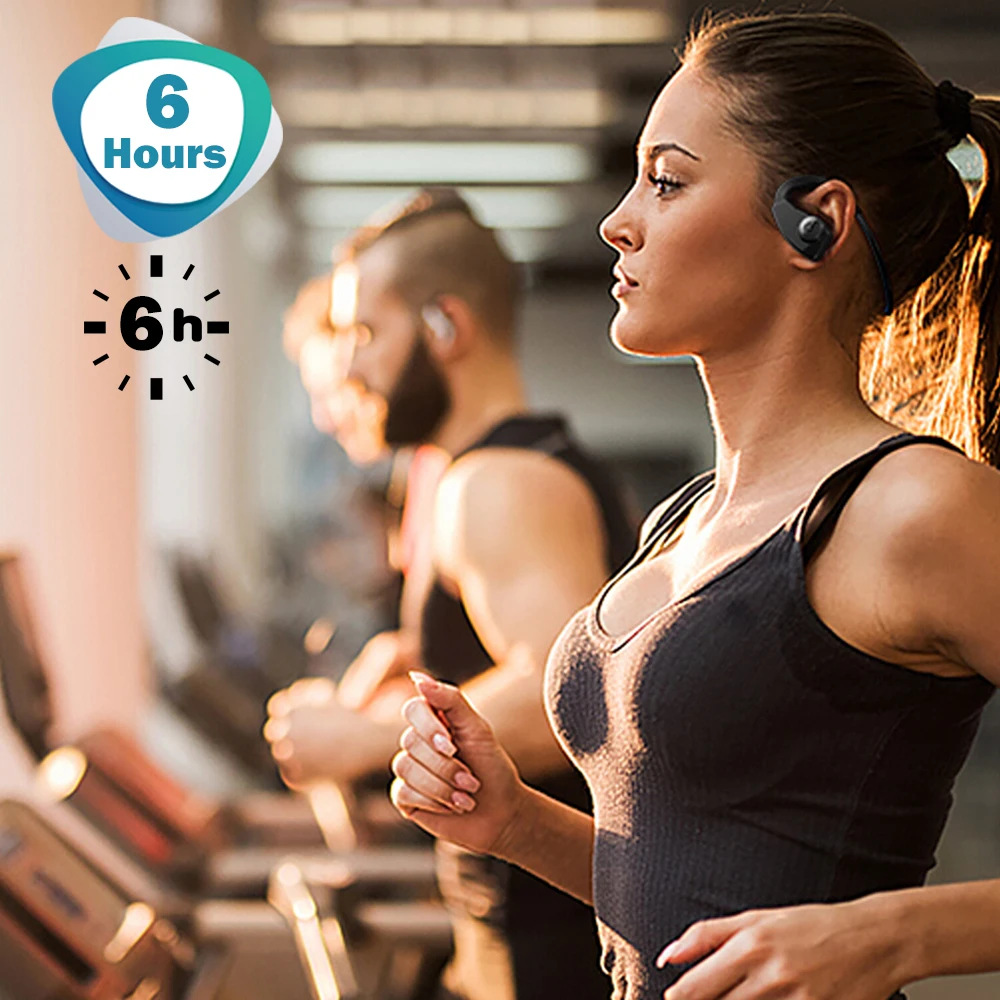 Спортивные Bluetooth наушники с 8 Гб MP3 плеер FM радио беспроводная гарнитура водонепроницаемые bluetooth наушники музыкальный плеер wlakman mic