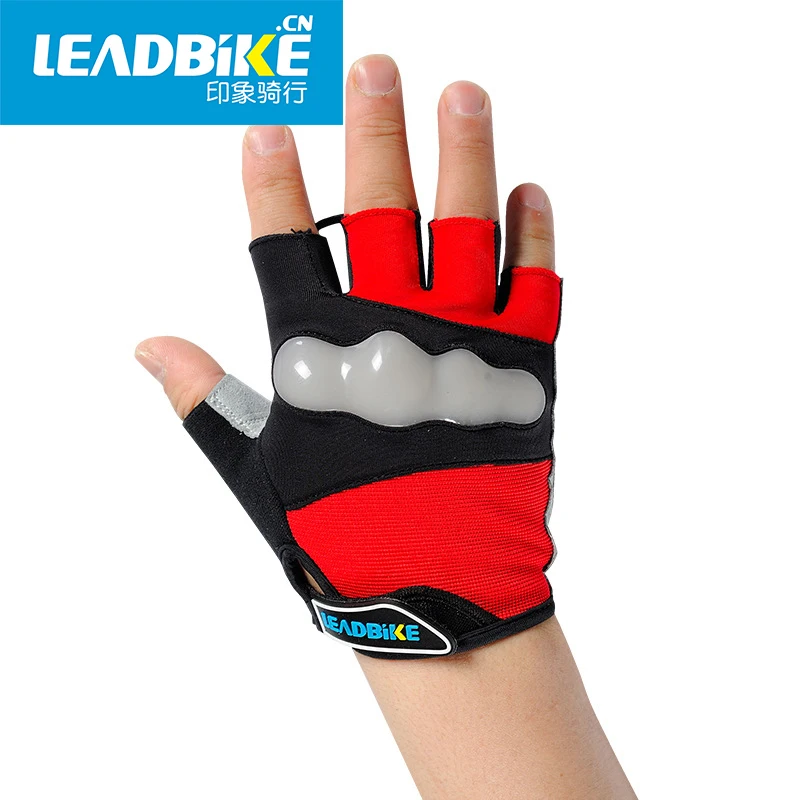 LEADBIKE велосипедные перчатки с полупальцами со светоотражающими ультра-дышащими
