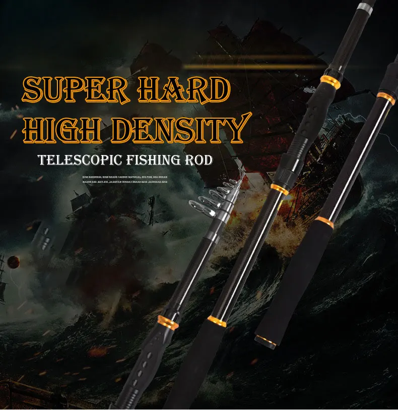 Carbon Telescopic Fishing Rod Power Ultralight 2.4M / 2.7M / 3.0M / 3.6M Fishing Rod Long Shot Bait Casting Spinning Fishing Rod