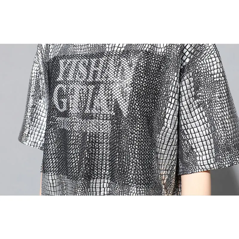 XITAO Street Print Letter Gauze T Shirt Cold Wind Splice Summer Clothes for Women Short Sleeve 2019 New Casual Fashion WLD1978 | Женская